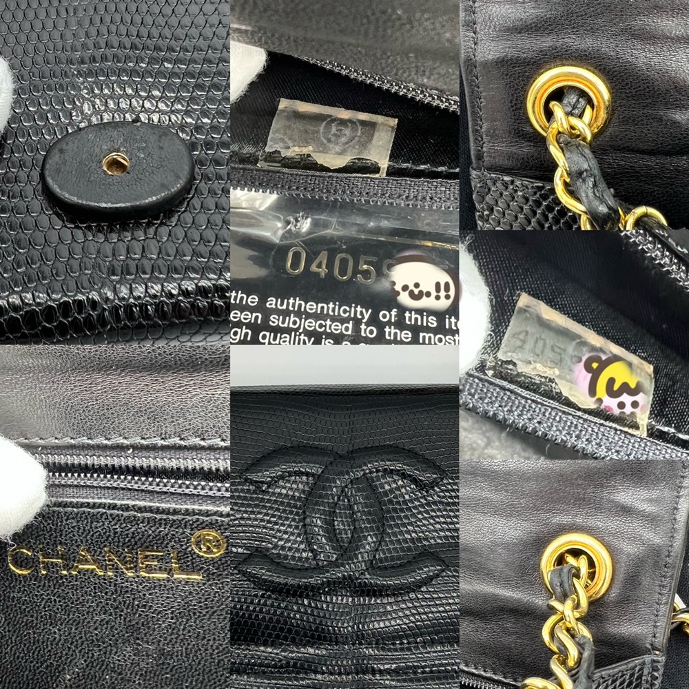 ❌SOLD❌Authentic Chanel vintage Lizard skin flap chain bag - Picture 14 of 17